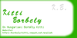 kitti borbely business card